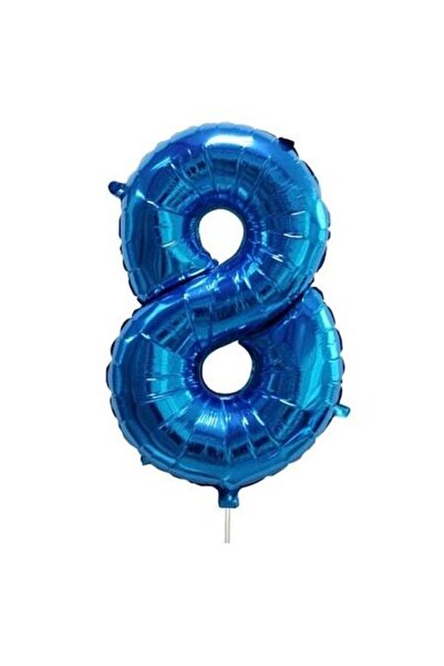 OEM Μπαλόνι γενεθλίων, Αριθμός 8, Μπλε, 60 εκ.