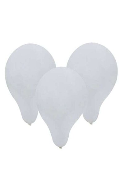 OEM Set of 10 Balloons for Parties or Anniversaries, White, 23 cm