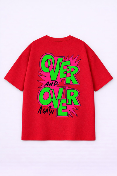 LORVEX Unisex Oversize T-Shirt 100% βαμβακερό T-Shirt με στάμπα, άνετη εφαρμο...