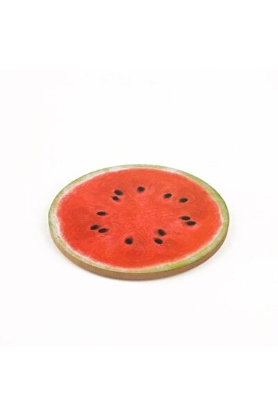 ANTBRO Suport rotund din MDF cu design pepene verde