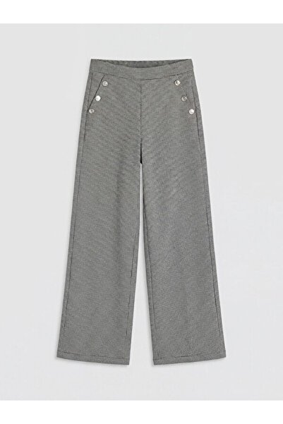 LC Waikiki Rmz Gi̇yi̇m Farkiyla Girls' Houndstooth Embroidered Pants