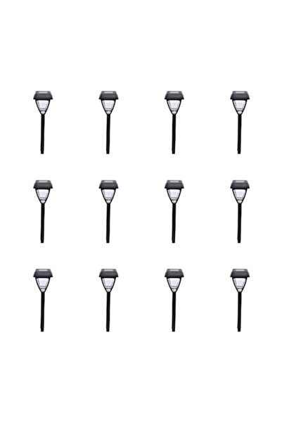 Wonderland Σετ 12 Ηλιακών Φωτιστικών LED για τον Κήπο, Μαύρα, 41 εκ.