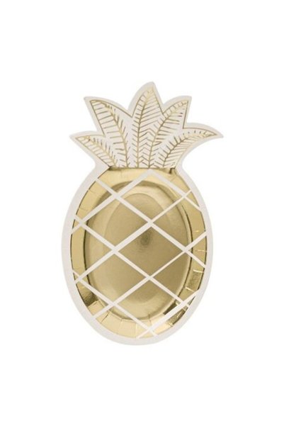 ANTBRO Set de 6 farfurii de petrecere cu design ananas
