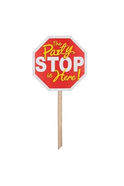 ANTBRO ®   Ξύλινη διακόσμηση πάρτι σε σχήμα πινακίδας STOP με την ενδεικτική ...