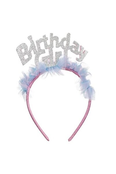 OEM Στέκα για την Κοπέλα των Γενεθλίων, με Γκλίτερ, Ροζ/Ασημί