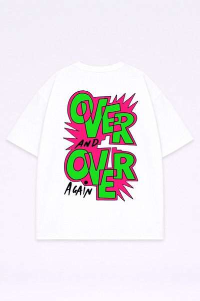 LORVEX Unisex Oversize T-Shirt 100% βαμβακερό T-Shirt με στάμπα, άνετη εφαρμο...