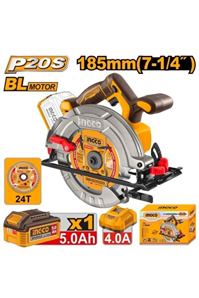 Ingco Δισκοπρίονο 20 V 185 mm με 1 Μπαταρία