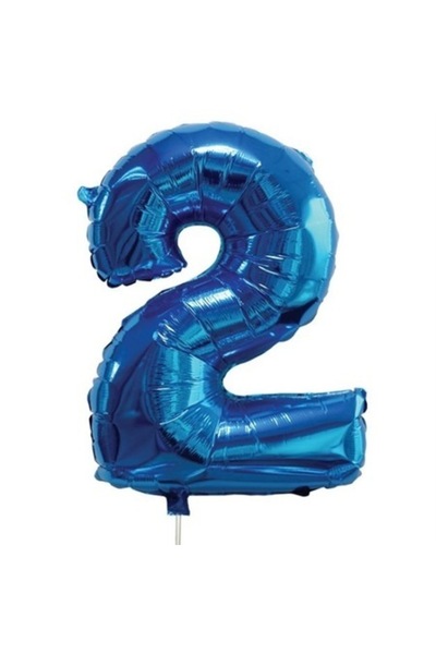 OEM Μπαλόνι γενεθλίων αριθμός 2, Μπλε, 60 εκ.