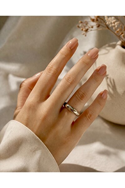 Lioren Jewelry خاتم زفاف سميك بسيط من Xuping للنساء، خاتم مسطح أنيق من الفولا...