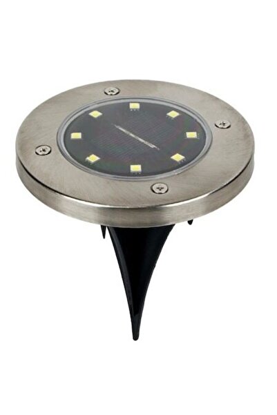 Wonderland Ηλιακό Φωτιστικό Σποτ με 8 LED για τον Κήπο, Ασημί/Μαύρο