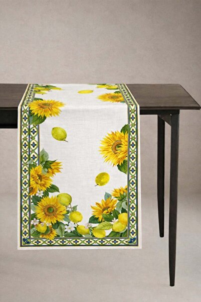 dekomall home & living Pamučni stolnjak Lemon Sunflower Elegance 50*150 cm-RU...