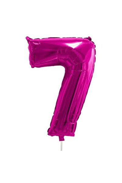 OEM Μπαλόνι γενεθλίων αριθμός 7, Ροζ, 24 εκ.