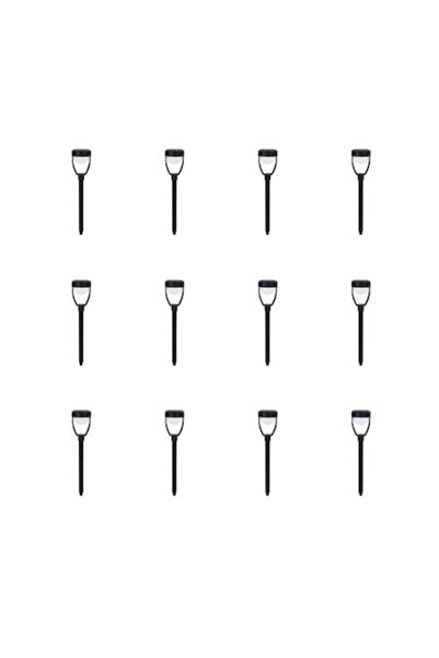 Wonderland Σετ 12 Ηλιακών Φωτιστικών LED Κήπου, Μαύρα, 27 εκ.