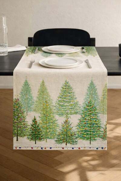 dekomall home & living Βαμβακερό Χαλάκι Διαδρόμου με σχέδιο Πεύκα 50*150 εκ.-...