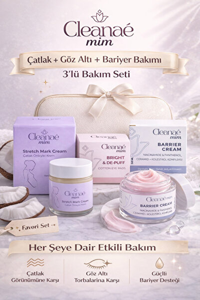 Cleanaé Mim Barrier cream&Cotton Eye Pads&çatlak önleyici krem