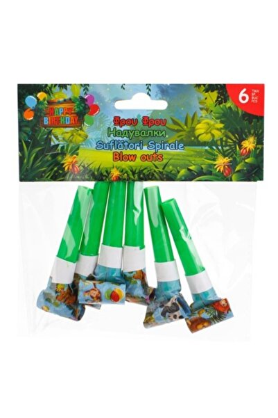 OEM Set de 6 bucăți de serpentină pentru petrecere, Animale din junglă, Multi...