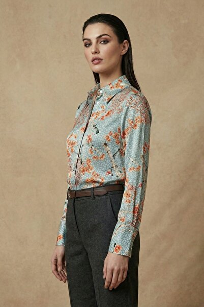 Hiccup MY FASHION Μακρυμάνικο πουκάμισο με κουμπιά και φλοράλ σχέδιο