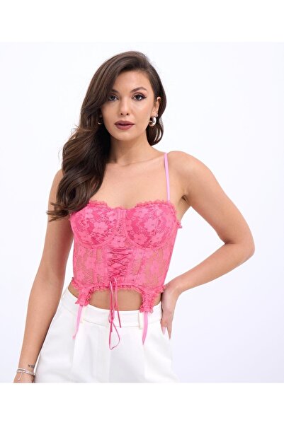 Yasmin Butik Lace Detailed Bustier