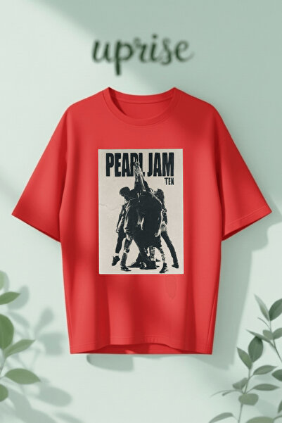 Vordevia Μπλουζάκι Pearl Jam με στάμπα από βαμβάκι σε oversized γραμμή