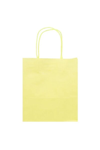 DAsiNU Χάρτινη τσάντα δώρου Kraft, χρώμα εκρού, με σχέδιο καπιμπάρα, 18x10x23εκ.