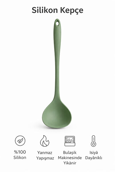 evolis kitchen 1 Piece Heat Resistant Fireproof Non-Stick Silicone Ladle (Min...