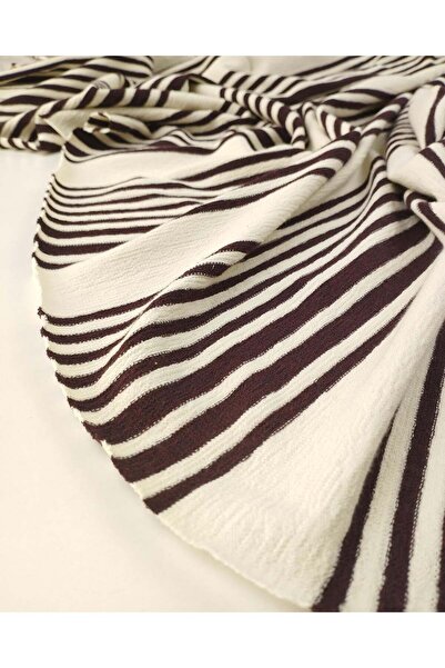 Kumaş Parça Πλεκτό ύφασμα σε χρώματα εκρού και μπορντό 140x200εκ.