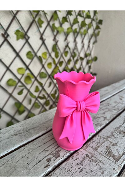 CosmAura Pembe Fiyonklu Dekoratif Vazo