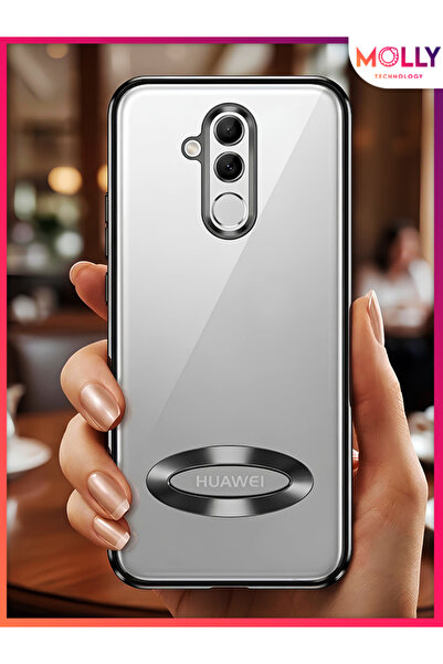 Molly HUAWEİ MATE 20 LİTE İçin Kenarları Siyah Lens Koruyuculu Lou Lazer Şeff...