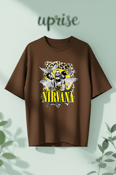 Vordevia Μπλουζάκι Nirvana με στάμπα από βαμβάκι σε μεγάλο μέγεθος