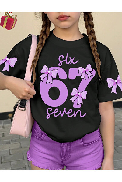 barsdepo T-SHIRT για κορίτσια με στάμπα SIX SEVEN με δώρο έκπληξη |   Κορυφαί...