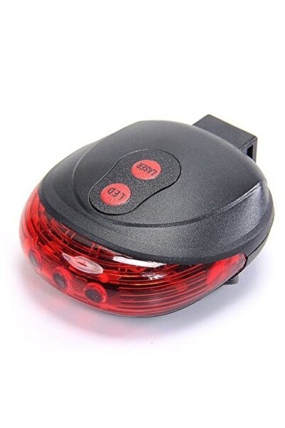 Leyaton BUFFER® Çok Fonksiyonlu Pilli Bisiklet Led Lazer Işığı Arka Stop Lamb...