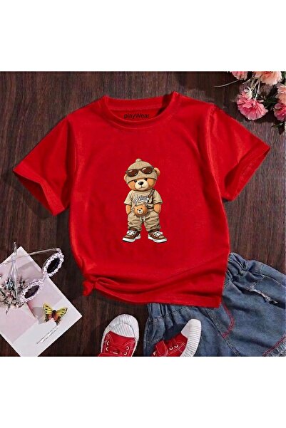 playwear Παιδικό unisex μπλουζάκι Ailant Bear με στάμπα, 100% βαμβακερό, με λ...