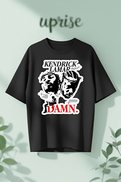 Vordevia Μπλουζάκι Kendrick Lamar από βαμβάκι με στάμπα, σε oversized γραμμή