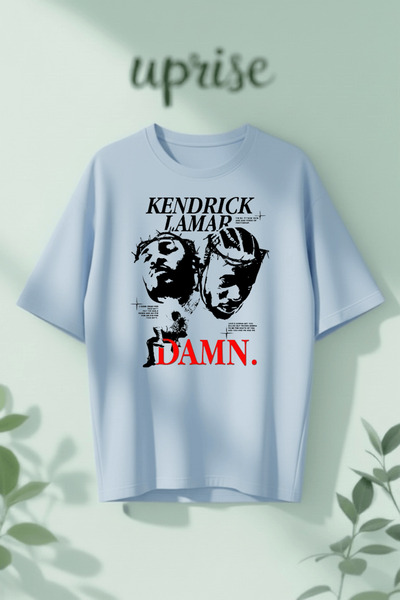 Vordevia Μπλουζάκι Kendrick Lamar από βαμβάκι με στάμπα, σε oversized γραμμή