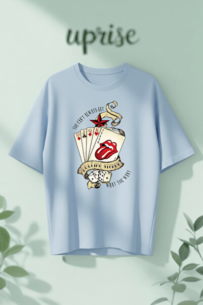 Vordevia Tricou oversize din bumbac cu imprimeu The Rolling Stones