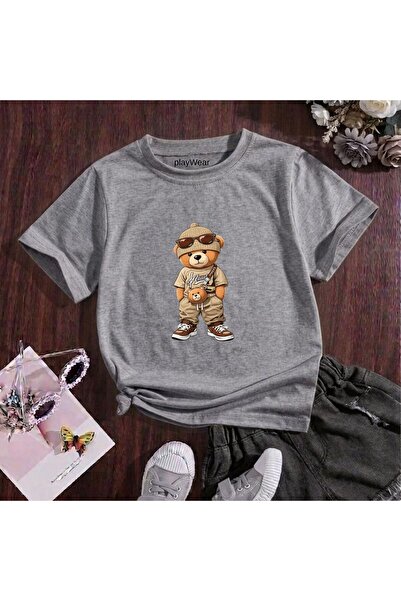 playwear Παιδικό unisex μπλουζάκι Ailant Bear με στάμπα, 100% βαμβακερό, με λ...