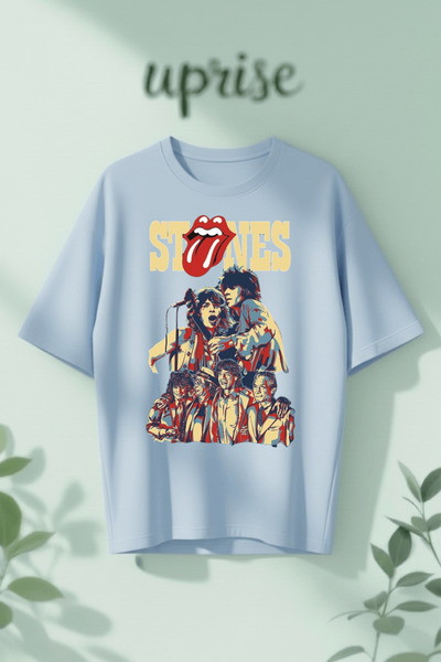 Vordevia Tricou oversize din bumbac cu imprimeu The Rolling Stones