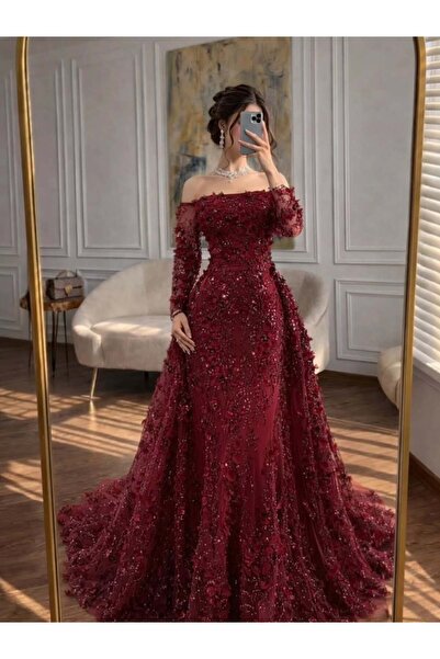 Linda Fashion Luxury Designer Evening Gown Dress Elegant and Sexy Evening Dre...