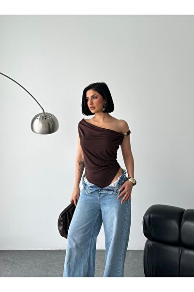 YONEZ MODA Γυναικεία μπλούζα με κουμπωτά κουμπιά, με λεπτομέρεια από κουμπωτή...