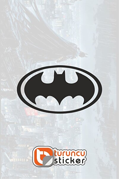 Turuncu Sticker Batman Logo (Bat Logo) Sticker Etiket 8x4,5 cm – Araç – Motor...