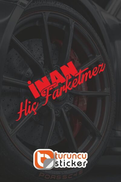 Turuncu Sticker ملصق Believe It Never Matters مقاس 20x6 سم - ملصق للسيارة - ا...