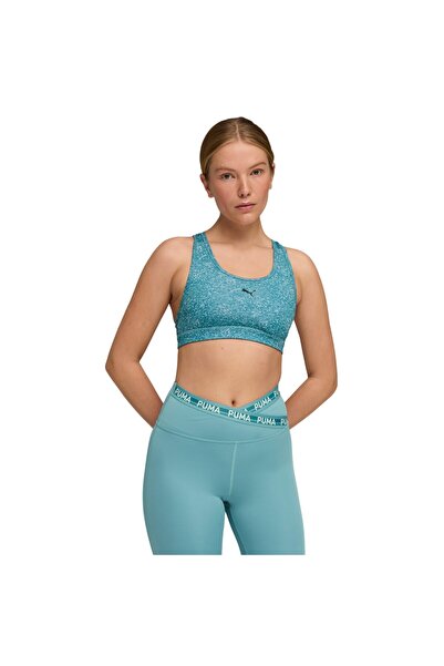 Puma Γυναικείο Μπλε Σουτιέν 4keeps - P Aop - Mid Bra 528151-46