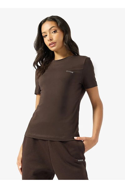 Guess Γυναικείο T-shirt V6RI07J1314 Καφέ