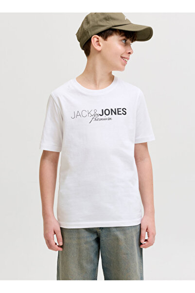 Jack & Jones Τυπωμένο λευκό μπλουζάκι για αγόρια 12298341