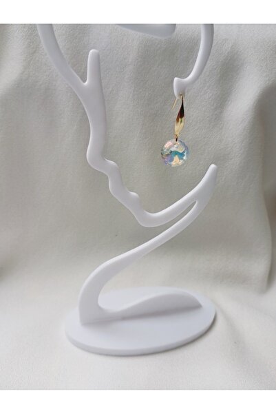 OEM Σκουλαρίκια με κρύσταλλο Preciosa 14 χιλιοστών και επιχρυσωμένα κρίκους 18Κ