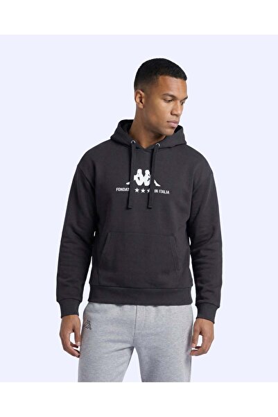 Kappa Fontado Hodie Erkek Siyah Regular Hoodie