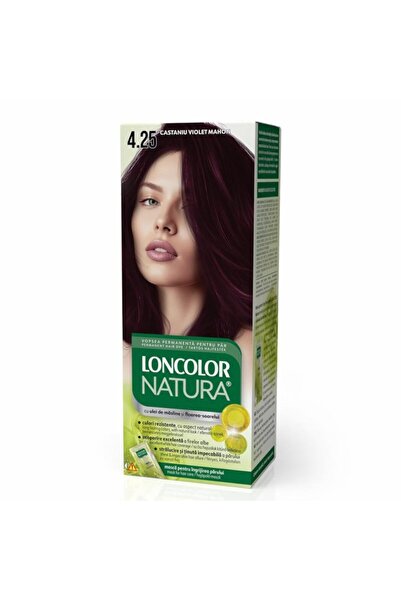Loncolor Natura Set 4 x Vopsea de Par Permanenta Loncolor Natura, Nr. 4.25 Ca...