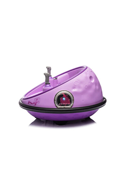 CWT Mașinuță electrică de tamponare DLS-K1 Navă Spațială Roz, Rotație 360, Bluetooth, 1-6 ani