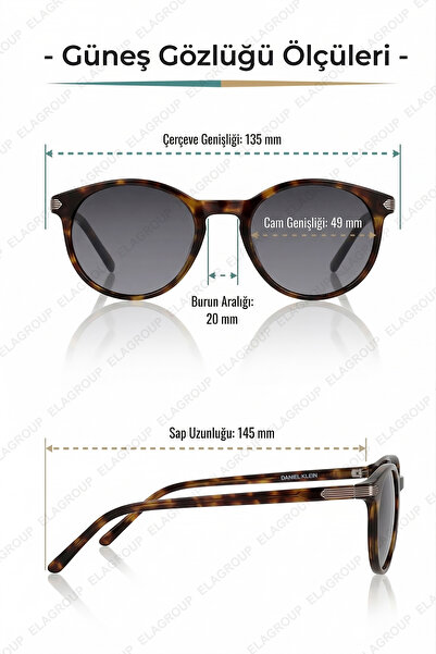 Daniel Klein Handmade Acetate - Polarized - Uv400 Protection Leopard Color Men Sunglasses 49 Ekartman Dkg6287C2