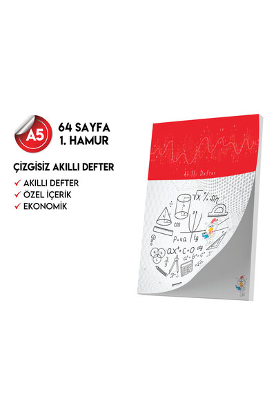 İnformal Yayınları Çizgisiz Not Defteri 64 Sayfa Akıllı Defter Tekli A5 Tam B...